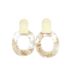 Graceful Marble hoop Earrings